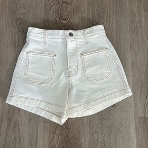 Reformation ivory/bone shorts